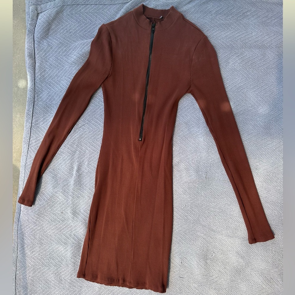 Snatched zip up dress